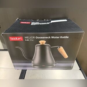 Bodum Melior Black Gooseneck Kettle with Cork Accents